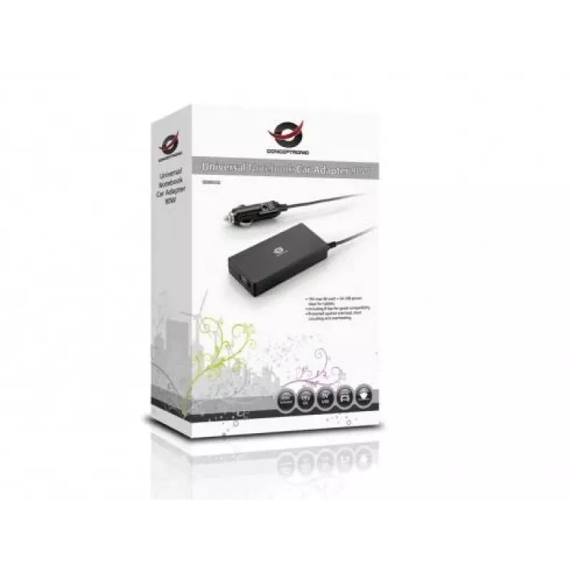 Conceptronic CNB90CAR toiteadapter/inverter Auto 90 W Must