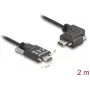 DeLOCK USB 2.0 kaabel USB USB-C isane - USB USB-C isane nurga all vasak/parem PD 3.0 60W 2m