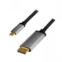 LogiLink CUA0100 kaabli pistikuüleminek DisplayPort USB 3.2 Gen1 USB-C 1,8 m must hall