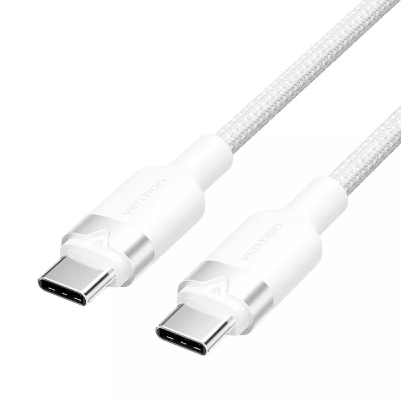 USB-C–USB-C kaabel Vention TRDWF — 1 m, USB 2.0, 60 W Power Delivery, 3 A, valge
