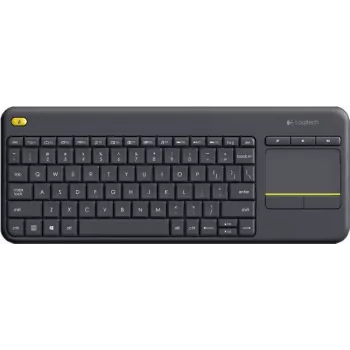Logitech K400 Plus Tv - Mini - Juhtmevaba - RF-juhtmevaba - QWERTY - Must