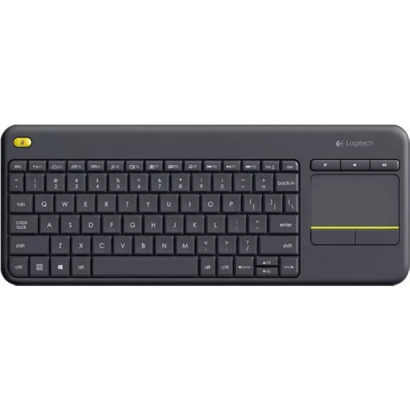 Logitech K400 Plus Tv - Mini - Juhtmevaba - RF-juhtmevaba - QWERTY - Must