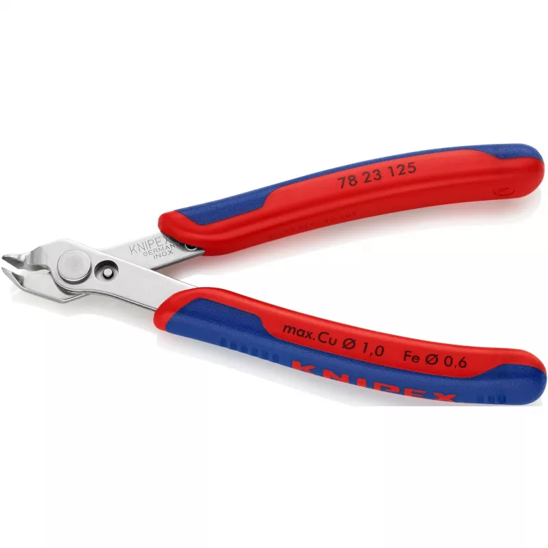 Knipex Super-Knips 78 23 125 elektroonika- ja täppismehaanika lõiketangid ilma faasita 125 mm