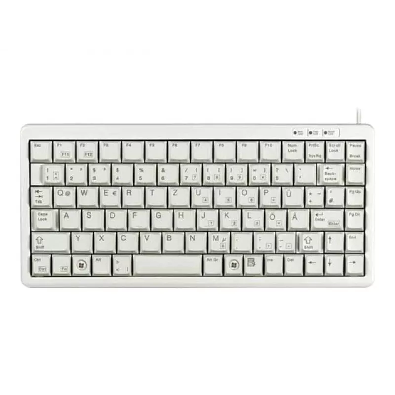 Cherry G84-4100 kompaktne klaviatuur, helehall, USB/PS/2
