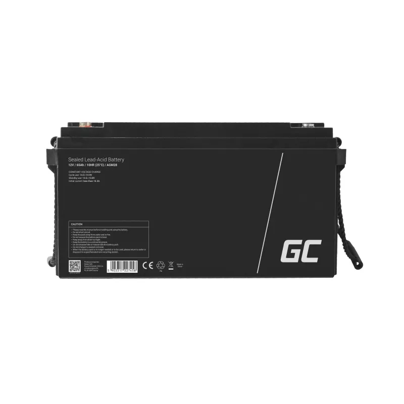 Aku roheline Cell AGM28 tööstuslik laetav suletud pliiaku (VRLA) 12 V 65000 mAh, 1 tk, 20 kg