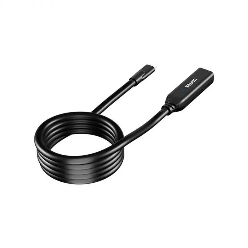 Pikenduskaabel Unitek U1335ABK01 USB-C isane emasele, 10 Gbps, 5 m, must