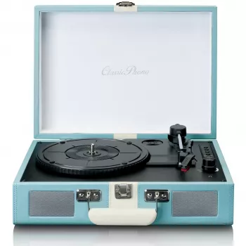 Rihmveoga audiopleier Lenco TT-110 sinine valge poolautomaatne