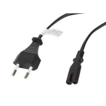 Lanberg CA-C7CA-10CC-0018-BK toitekaabel must 1,8 m C7 pistikuga CEE7/16