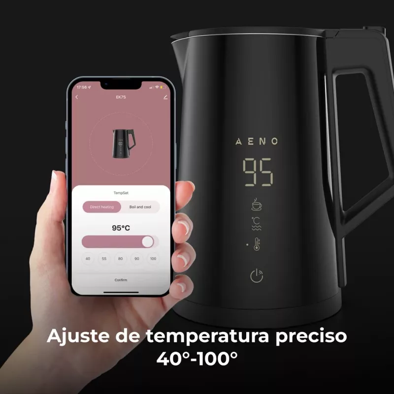 AENO EK7S elektriline veekeetja 1,7 L 2200 W Must