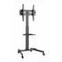 TV-alus GEMBIRD TVS-55T-01 32–55-tollistele teleritele, teras, kõrgusreguleeritav VESA 100x100–400x400, kallutus, rattad, max koormus 35 kg