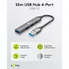 Goobay Slim 4-Port USB-hub, USB-A USB-C™/USB-A, USB 3.2 (74458)