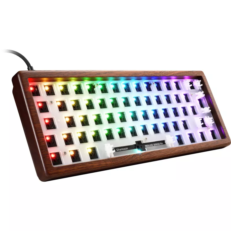 Sharkoon mänguklaviatuur Skiller SGK50S4 Gen2 Wood barebone