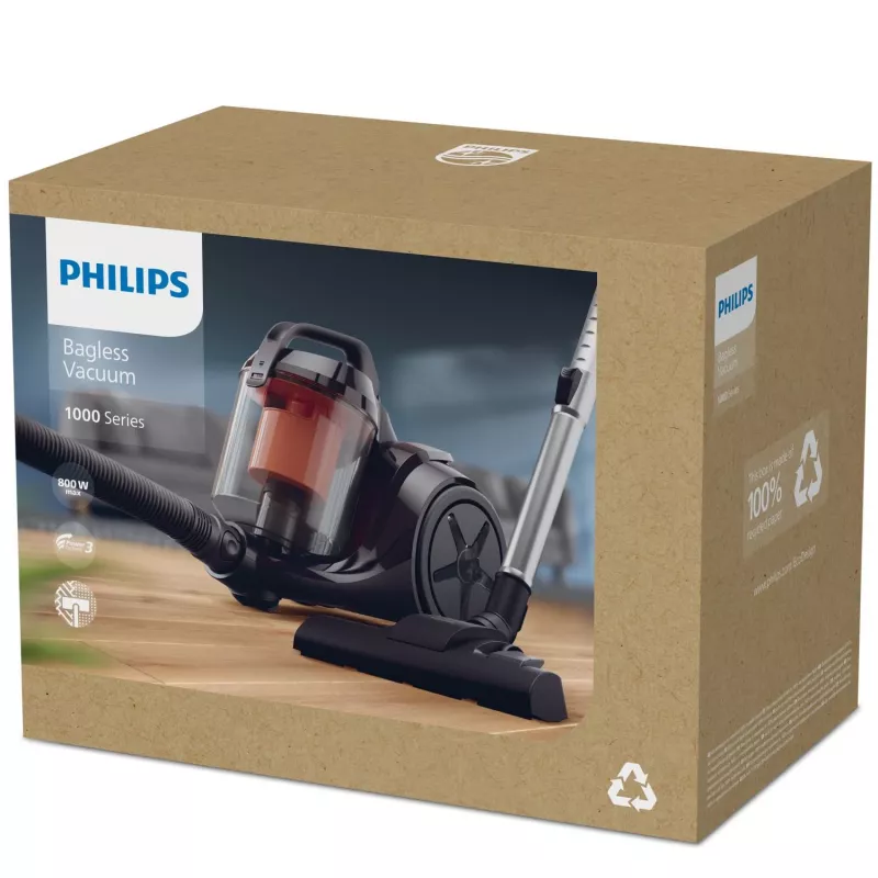Philips 1000 seeria XB1142/10 tolmuimeja 1,3 L silindertolmuimeja Kuiv 800 W Kotivaba