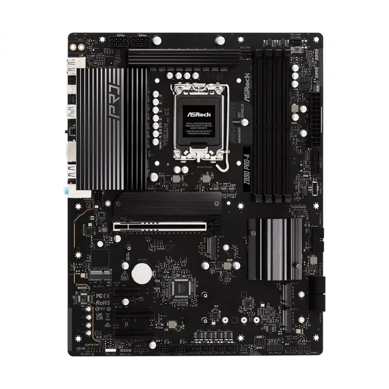 Emaplaat ASRock Z890 Pro-A ATX — Intel Z890 kiibistik, LGA 1851, DDR5, 4x DIMM, 256GB, 2.5Gb LAN, PCIe Gen5