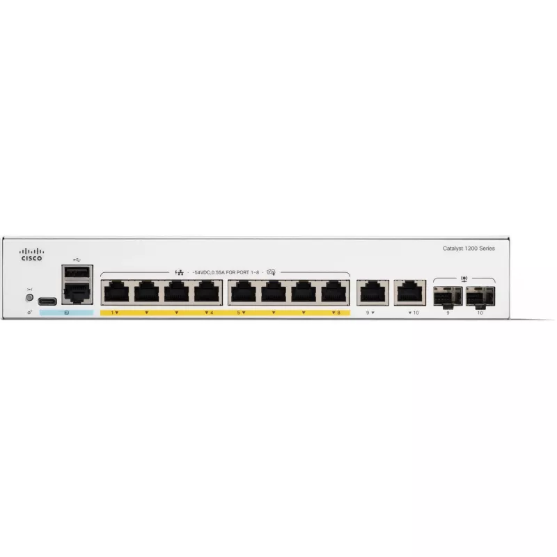 Halvatav kommutaator Cisco Catalyst 1200-8P-E-2G 8 pordiga GE PoE