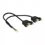 USB-kaabel DeLOCK 84839 USB 2.0 0,25 m 2 x USB A must