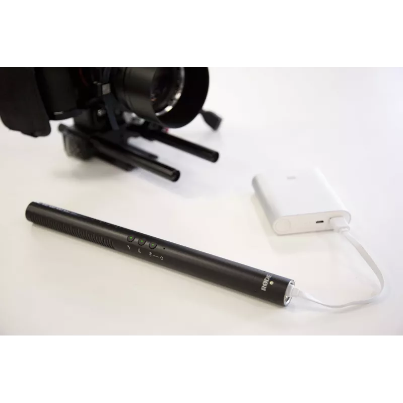 Suundmikrofon digitaalsele kaamerale RØDE NTG-4+ — superkardioid, 20–20000 Hz, -32 dB, 200 Ω, mini XLR, akutoitega, 22×278 mm, 176 g, must
