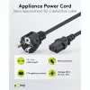 Goobay IEC-juhe 5 m must pistik tüüp F IEC C13 H05VV-F3G