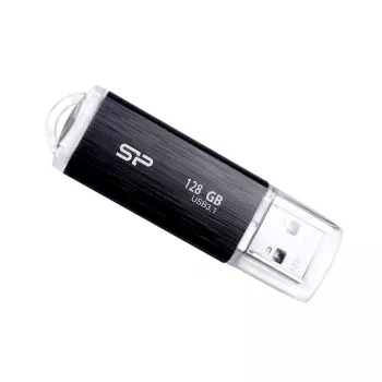 USB-mälupulk Silicon Power 128 GB USB Type-A 3.2 Gen 1 Blaze B02, plastkork, võtmerõngas, must