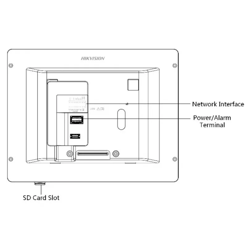 Video intercom Hikvision DS-KH6320-TE1, 7 tolli mahtuvuslik puuteekraan, PoE, 1024×600, MicroSD kuni 32 GB, Ethernet, Linux