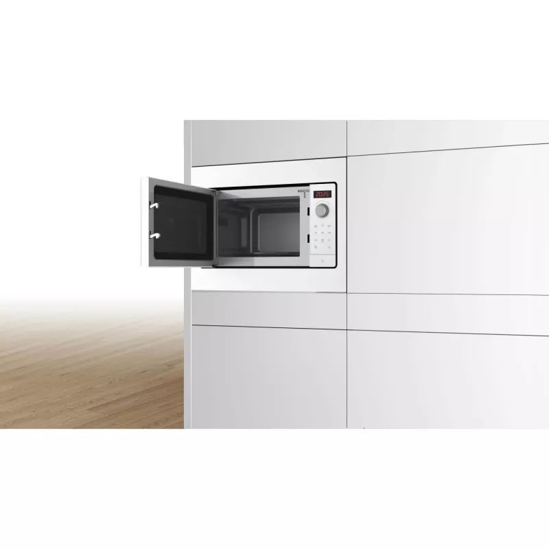 Sisseehitatud ainult mikrolaineahi Bosch BFL523MW3, 800 W, 20 L, valge, puute- ja pöördjuhtimine