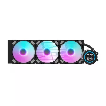 360 mm arvutiradiaator Darkflash DN-D360 Must — 360 mm vedelikjahutusradiaator, toetab 3x120 mm ventilaatorit