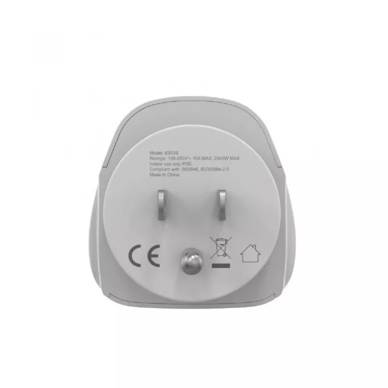Reisiadapter GEMBIRD A-AC-USMINTF — Maailma pistik USA pistikule, 10 A