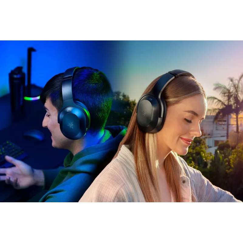Razer Barracuda Pro Peakomplekt Juhtmega ja Juhtmevaba peavõru Mängimine USB Type-C Must