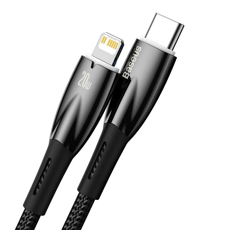 USB-C kuni Lightning kaabel Baseus Glimmer 20W, 2 m — kiirlaadimine ja andmesünkroonimine