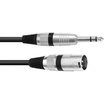Omnitronic XLR–6,3 mm pistikupesa adapterkaabel 30225196 — 1x XLR isane – 1x 6,3 mm pistikupesa, 2 m