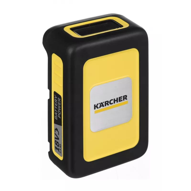 Aku ja laadija komplekt Karcher Power 18 V 2,5 Ah, 1 aku, 1 laadija, kollane