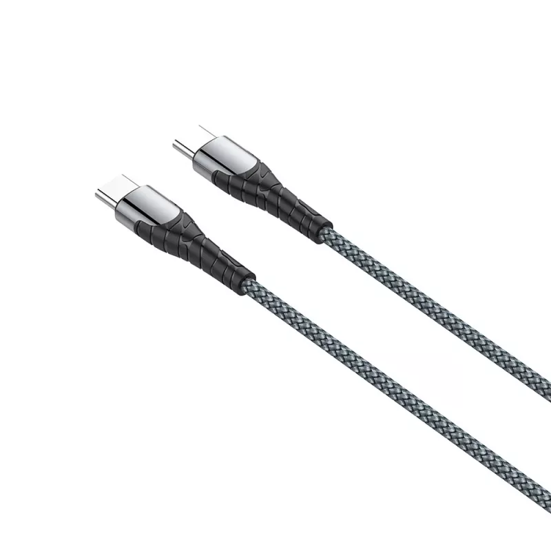 USB USB-C laadimiskaabel ColorWay CW-CBPDCC040-GR, 65W PD, 1 m, roheline