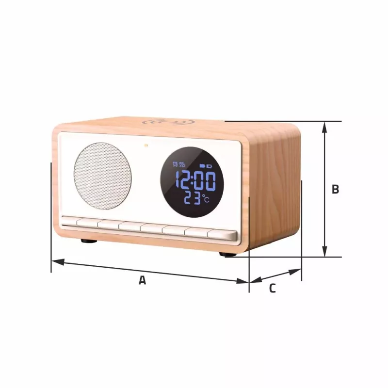 MANTA RDI912W Rimini kellraadio, Bluetooth ja juhtmevaba laadimine, valge