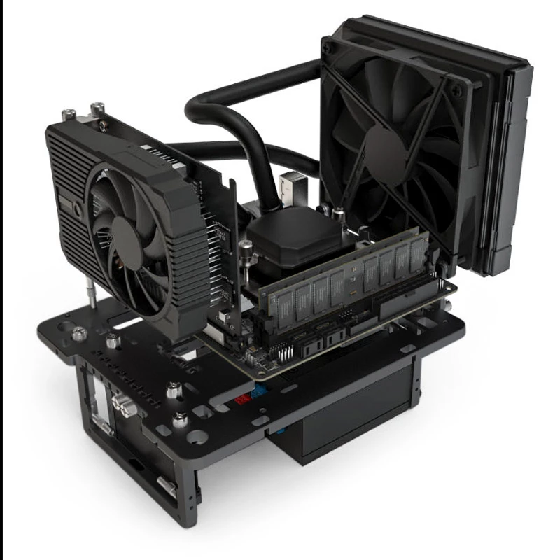 Streacom katselaud BC1 Mini V2 must — kompaktne passiivjahutusega avatud raamiga korpus