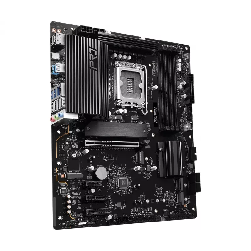 Emaplaat ASRock Z890 Pro-A ATX — Intel Z890 kiibistik, LGA 1851, DDR5, 4x DIMM, 256GB, 2.5Gb LAN, PCIe Gen5