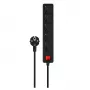 Pikendusjuhe SAVIO LZ-15 — 5 vahelduvvoolupistikut, universaalne pistik, 5 m kaabel, 2500 W, 10 A, must