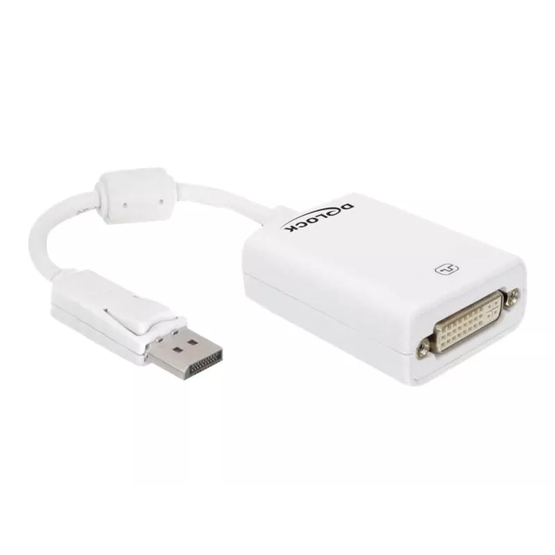 Videokaabli adapter DeLOCK 61765 DisplayPort DVI-I-le 0,125 m
