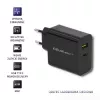 Toiteadapter QOLTEC 51717 45W 20V 3A vahelduvvoolu siseruumide laadija nutikellale, must