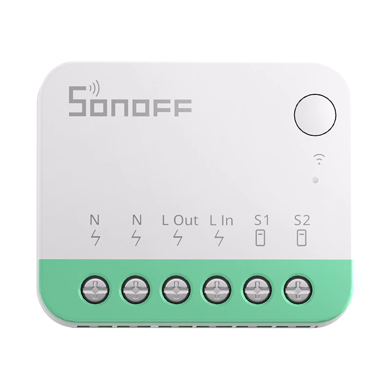 Sonoff MINIR4M Matter nutikas WiFi minilüliti (HomeKit, SmartThings, Home Assistant).