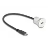 USB-kaabel DeLOCK 88183 0,3 m USB-C must hõbedane