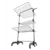 Pesukuivatusrest Leifheit Seaford Must — kuivatuspind 42 m, L760×S700×K1450 mm, kokkupandav ratastega