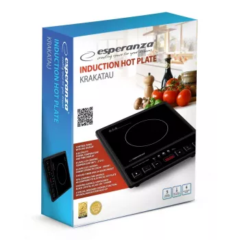 Esperanza EKH011 Hob Must Lamepind Induktsioonpliit 1 Fornello(i)