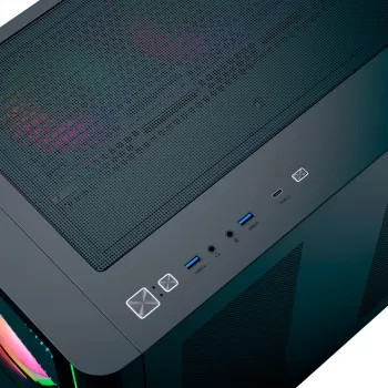 Tornarvuti korpus AEROCOOL P500C EVO-G-BK-v1 kahe karastatud klaasist küljepaneeliga, must