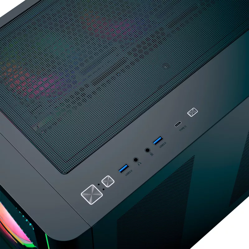 Tornarvuti korpus AEROCOOL P500C EVO-G-BK-v1 kahe karastatud klaasist küljepaneeliga, must