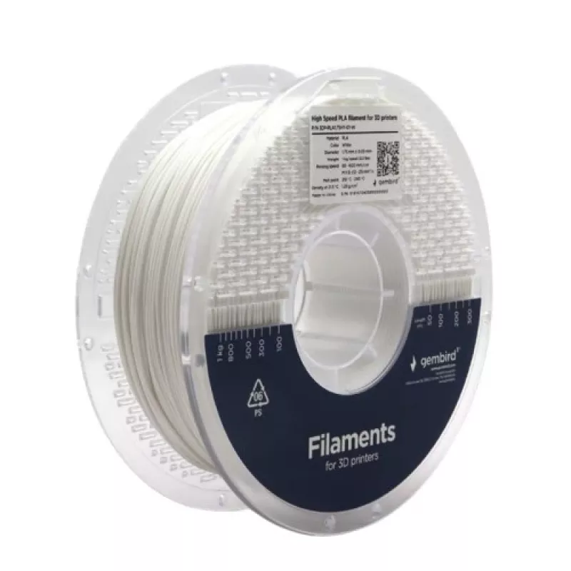 GEMBIRD 3D-printimise filament PLA 1.75 mm valge 1 kg