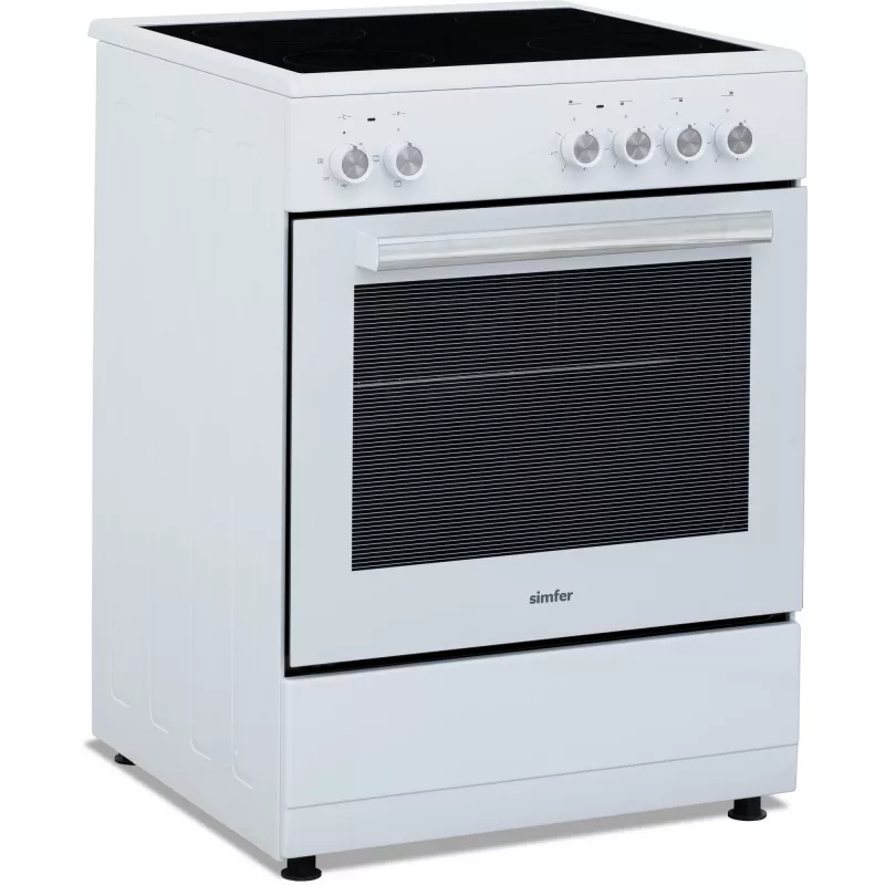 Simfer 6043SEDBB eraldiseisev elektripliit, 62 L, valge