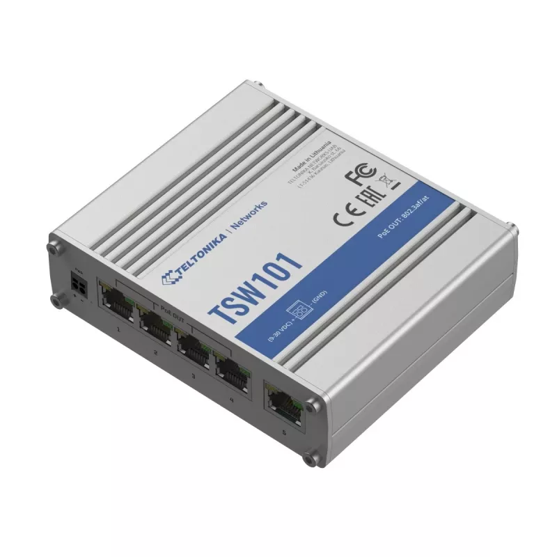 Teltonika TSW101 Lüliti 5xGbE Ethernet 4xPoE+
