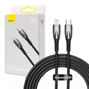 USB-C kuni Lightning kaabel Baseus Glimmer 20W, 2 m — kiirlaadimine ja andmesünkroonimine