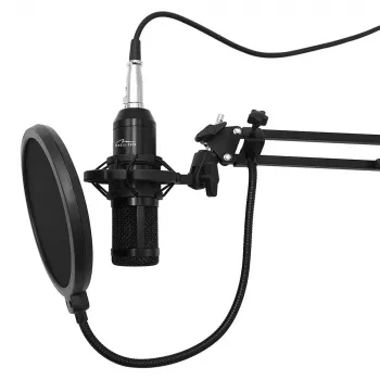 Juhtmega arvutimikrofon MEDIA-TECH MT397K XLR-sisendi, lauaaluse, 2,4 m kaabli, 20–20000 Hz, -32 dB tundlikkusega