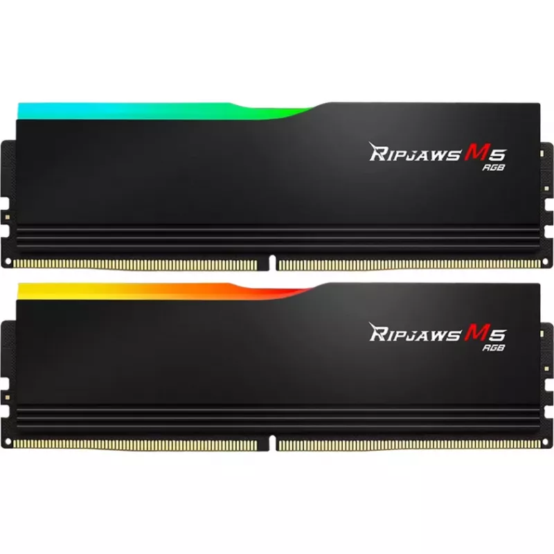 DIMM 32 GB DDR5-6800 (2x 16 GB) Dual-Kit, mälu, must, F5-6800J3445G16GX2-RM5RK, Ripjaws M5 RGB, INTEL XMP